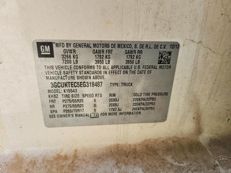 2014 Chevrolet Silverado მანქანა იყიდება აუქციონზე, vin: 3GCUKTEC5EG318487, აუქციონის ნომერი: 47601596