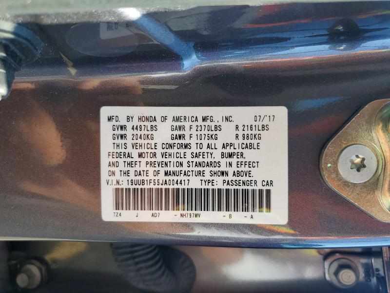 49332626 :رقم المزاد ، 19UUB1F55JA004417 vin ، 2018 Acura Tlx مزاد بيع