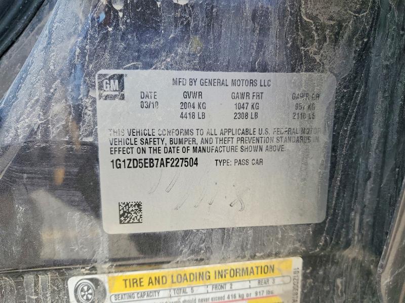 2010 Chevrolet Malibu მანქანა იყიდება აუქციონზე, vin: 1G1ZD5EB7AF227504, აუქციონის ნომერი: 51033086