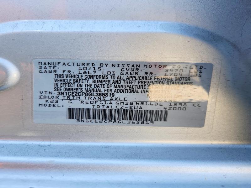 Продажа на аукционе авто 2016 Nissan Versa Note, vin: 3N1CE2CP8GL365819, номер лота: 49329496