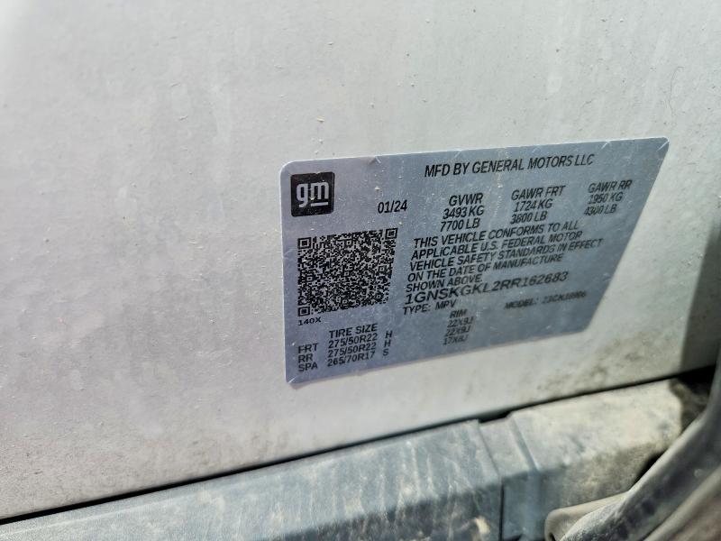 Продаж на аукціоні авто 2024 Chevrolet Suburban, vin: 1GNSKGKL2RR162683, номер лоту: 50224366