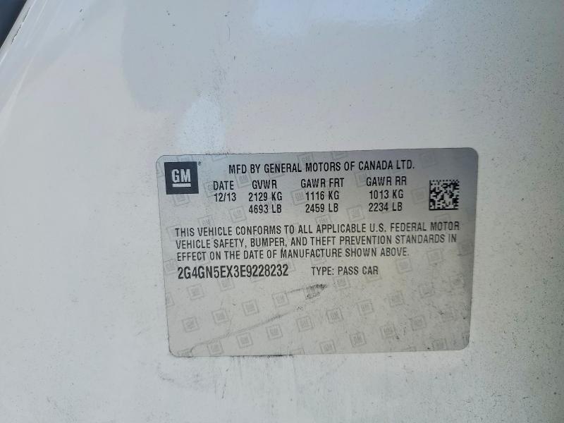 2014 Buick Regal მანქანა იყიდება აუქციონზე, vin: 2G4GN5EX3E9228232, აუქციონის ნომერი: 49592166