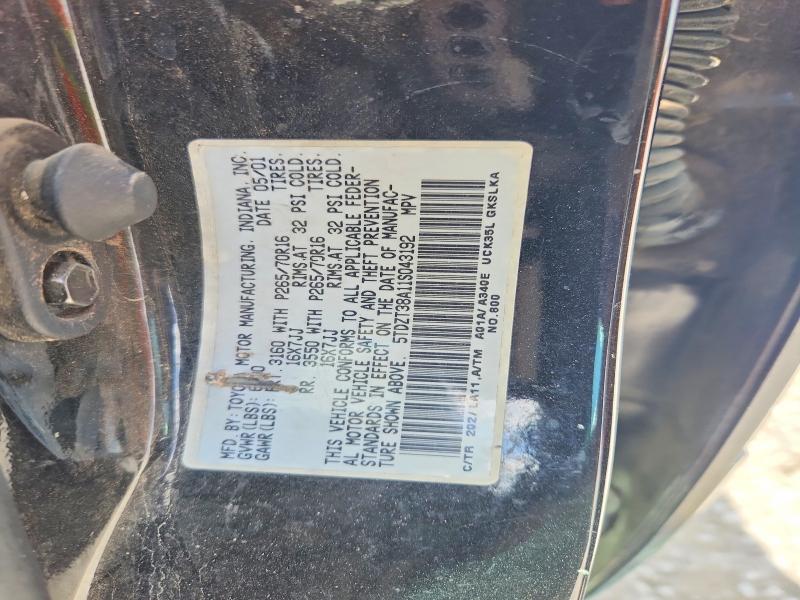 Aukcja sprzedaży 2001 Toyota Sequoia, vin: 5TDZT38A11S043192, numer aukcji: 48654726