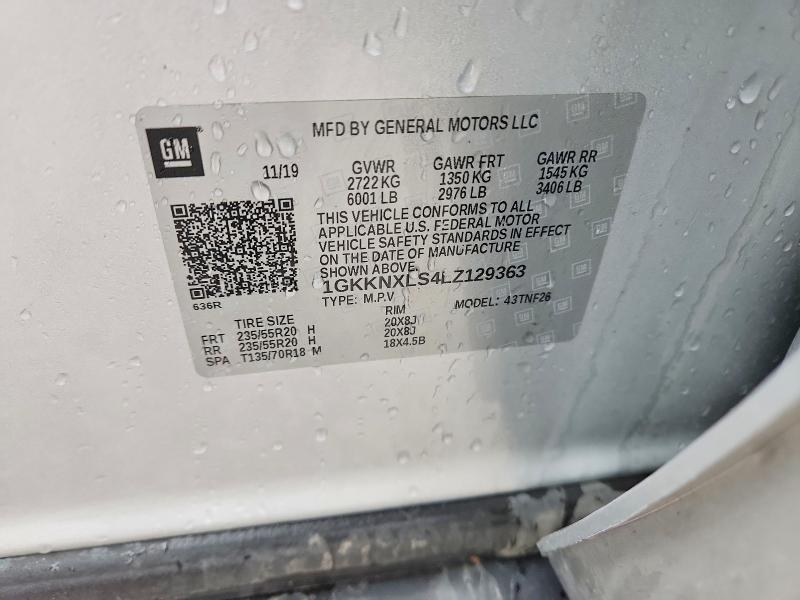 Продаж на аукціоні авто 2020 Gmc Acadia, vin: 1GKKNXLS4LZ129363, номер лоту: 48749576