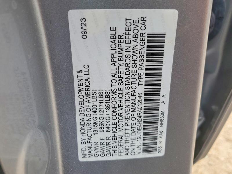 Aukcja sprzedaży 2024 Acura Integra, vin: 19UDE4H24RA012046, numer aukcji: 50191276