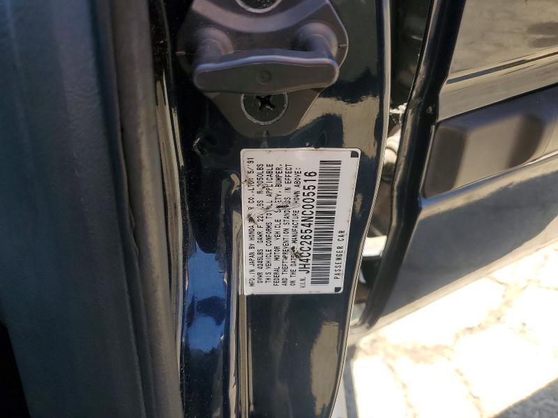 52078146 :رقم المزاد ، JH4CC2654NC005516 vin ، 1992 Acura Vigor مزاد بيع