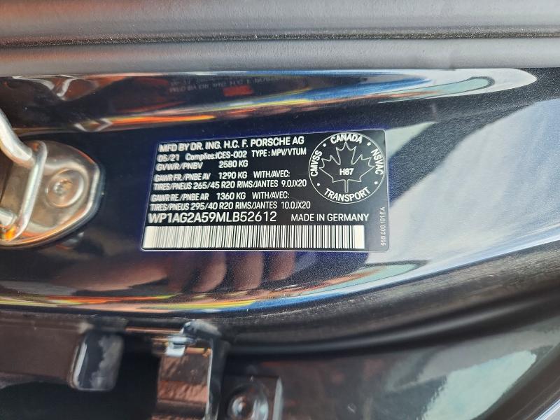 47599726 :رقم المزاد ، WP1AG2A59MLB52612 vin ، 2021 Porsche Macan Gts 4dr Awd مزاد بيع