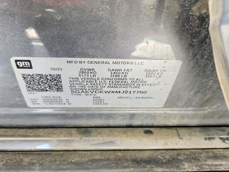 Aukcja sprzedaży 2021 Buick Enclave, vin: 5GAEVCKWXMJ217700, numer aukcji: 49471756