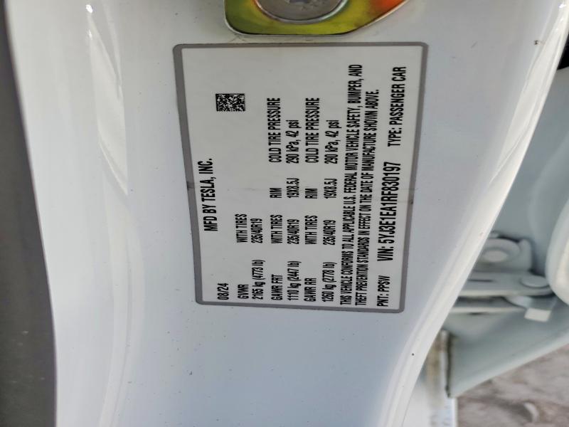 Продажа на аукционе авто 2024 Tesla Model 3, vin: 5YJ3E1EA1RF830197, номер лота: 50224186