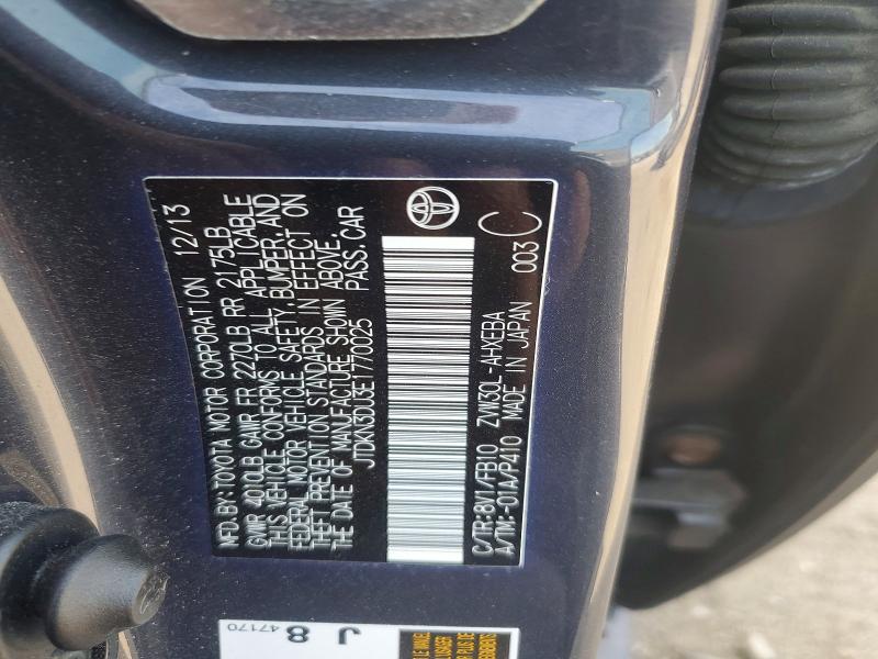 Aukcja sprzedaży 2014 Toyota Prius, vin: JTDKN3DU3E1770025, numer aukcji: 49610936