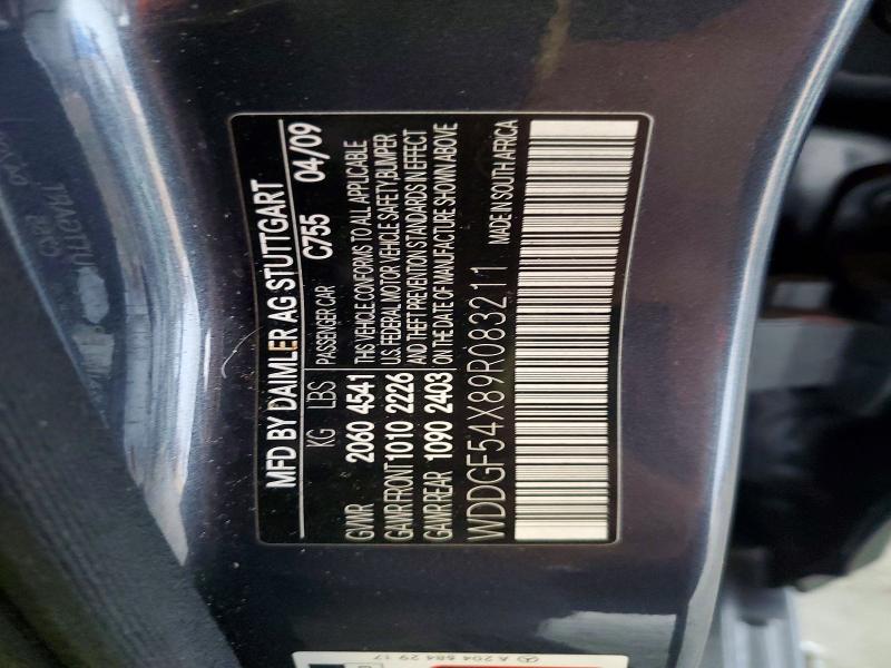 51346486 :رقم المزاد ، WDDGF54X89R083211 vin ، 2009 Mercedes-benz C مزاد بيع