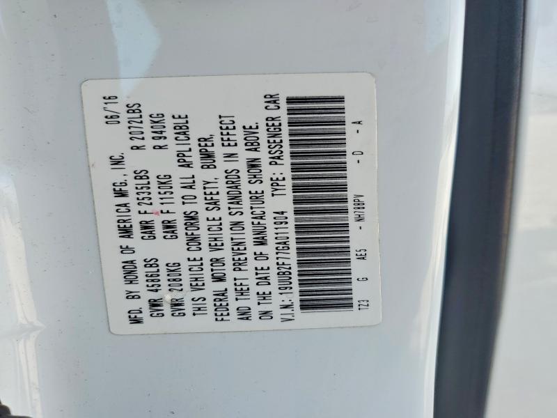 Aukcja sprzedaży 2016 Acura Tlx, vin: 19UUB2F77GA011904, numer aukcji: 48022436