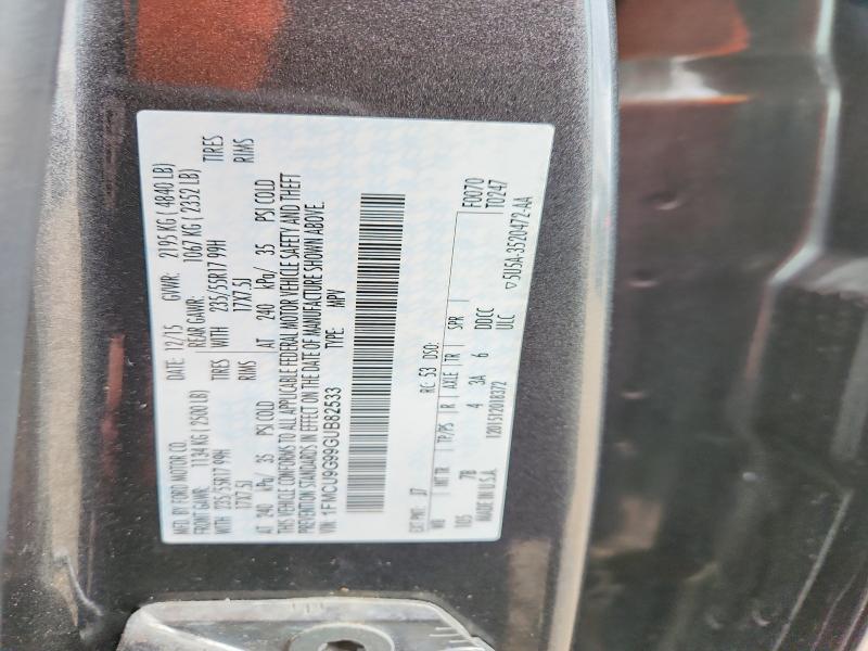 Продажа на аукционе авто 2016 Ford Escape, vin: 1FMCU9G99GUB82533, номер лота: 45888416