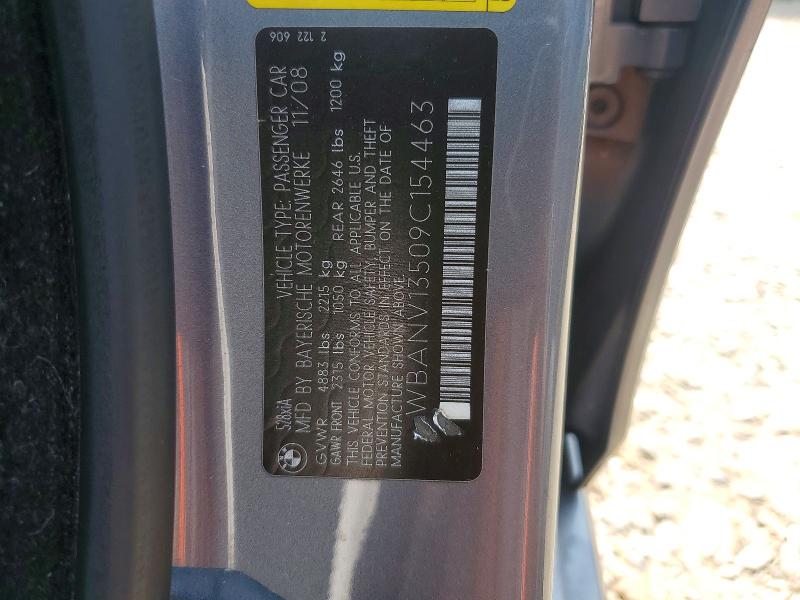 2009 Bmw 528 მანქანა იყიდება აუქციონზე, vin: WBANV13509C154463, აუქციონის ნომერი: 49737826