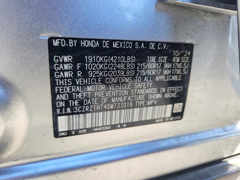 Aukcja sprzedaży 2025 Honda Hr-v, vin: 3CZRZ1H74SM733019, numer aukcji: 51019166