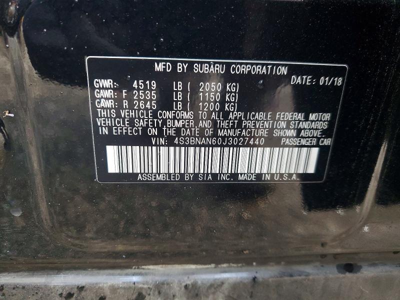 Продаж на аукціоні авто 2018 Subaru Legacy, vin: 4S3BNAN60J3027440, номер лоту: 48166576