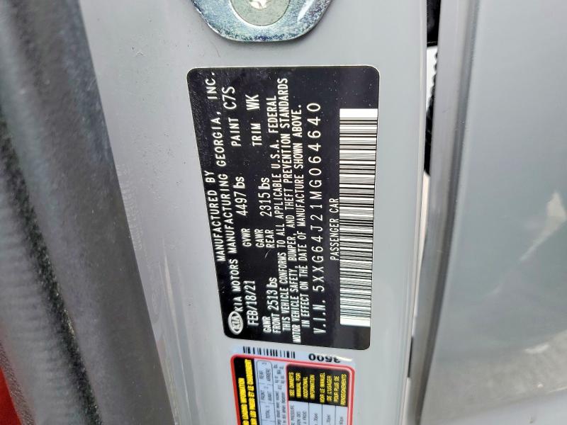 Auction sale of the 2021 Kia K5, vin: 5XXG64J21MG064640, lot number: 51670766