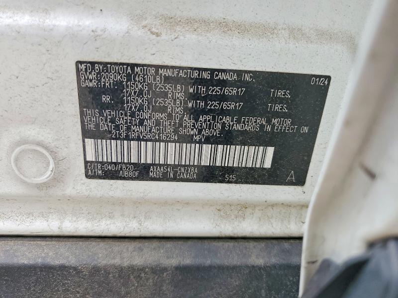 Aukcja sprzedaży 2024 Toyota Rav4, vin: 2T3F1RFV5RC416294, numer aukcji: 51333356