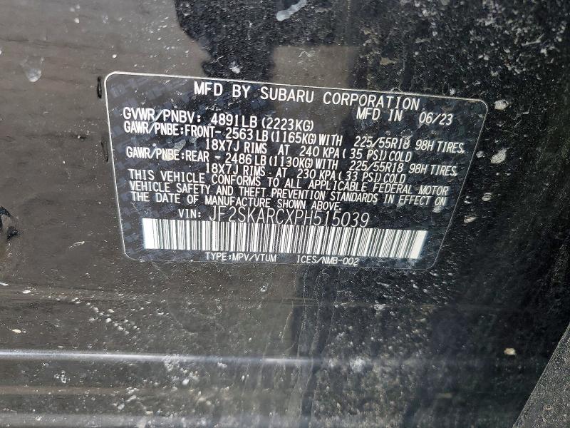 Продажа на аукционе авто 2023 Subaru Forester, vin: JF2SKARCXPH515039, номер лота: 49869796