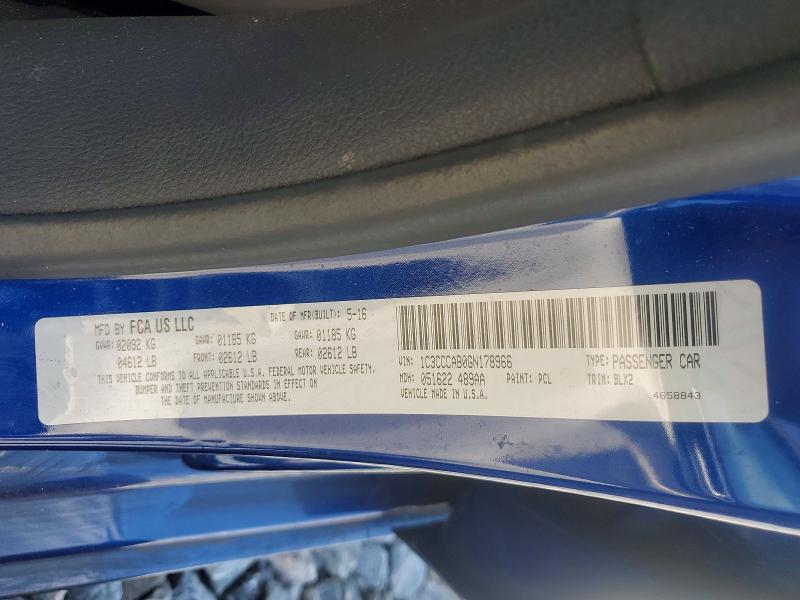 Продажа на аукционе авто 2016 Chrysler 200, vin: 1C3CCCAB0GN178966, номер лота: 49792686