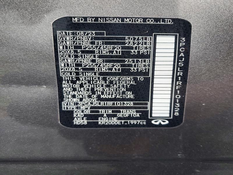 Aukcja sprzedaży 2024 Infiniti Qx55, vin: 3PCAJ5LR1RF101328, numer aukcji: 48652216