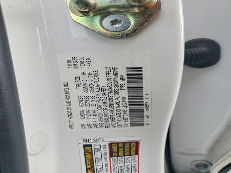 48257026 :رقم المزاد ، 5J8TC2H31LL023404 vin ، 2020 Acura Rdx مزاد بيع