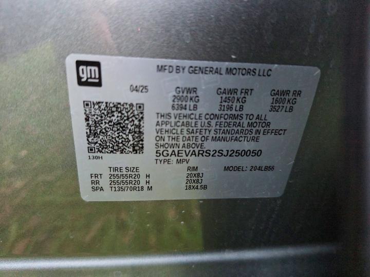 Продажа на аукционе авто 2025 Buick Enclave, vin: 5GAEVARS2SJ250050, номер лота: 49873666