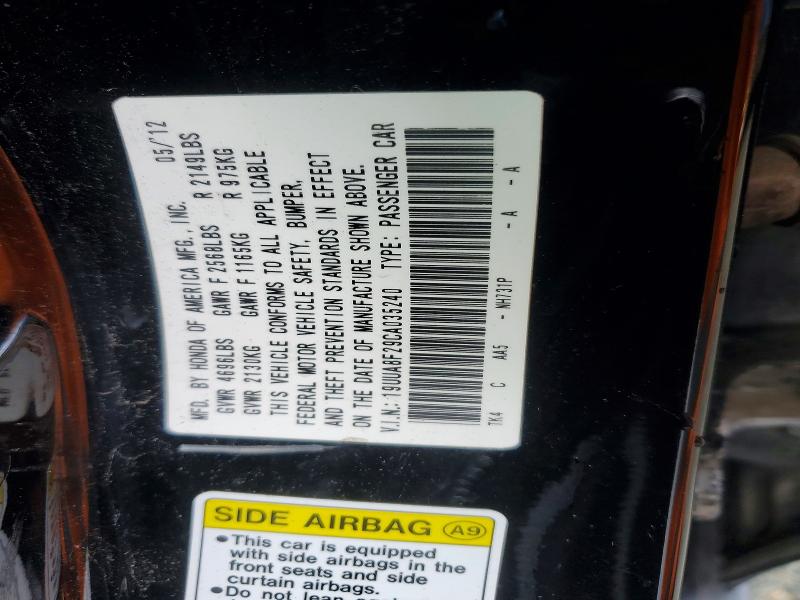 Aukcja sprzedaży 2012 Acura Tl, vin: 19UUA8F29CA035240, numer aukcji: 50677646