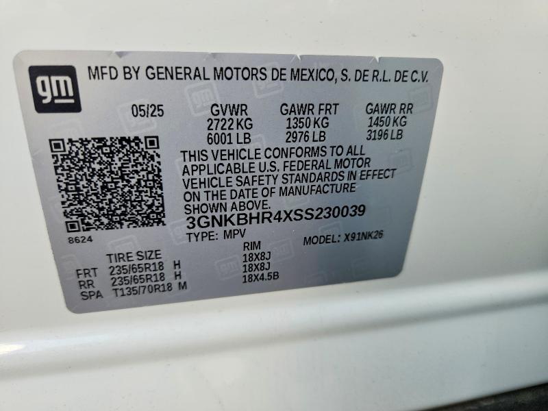 Продаж на аукціоні авто 2025 Chevrolet Blazer, vin: 3GNKBHR4XSS230039, номер лоту: 50991666