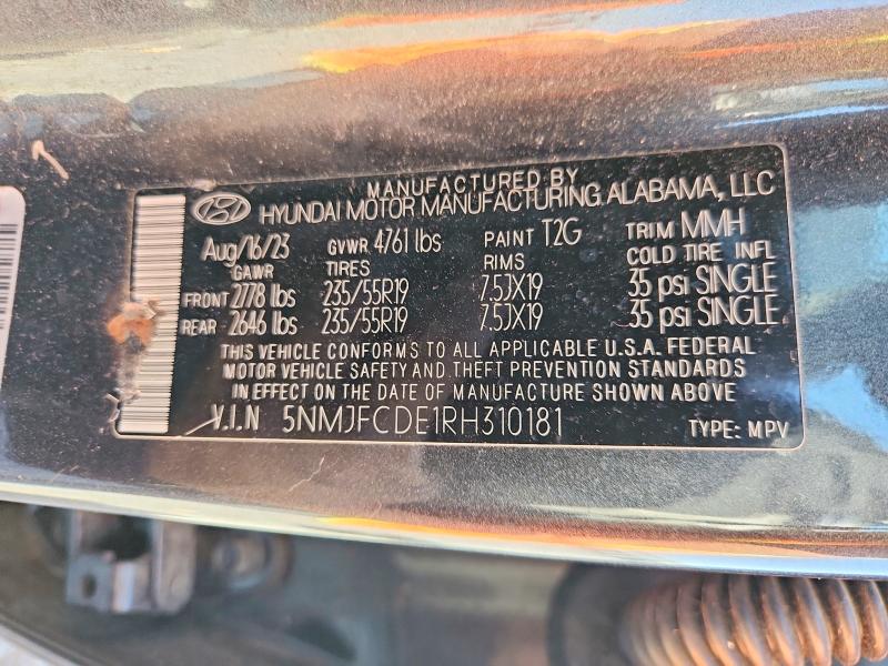 2024 Hyundai Tucson მანქანა იყიდება აუქციონზე, vin: 5NMJFCDE1RH310181, აუქციონის ნომერი: 50954906