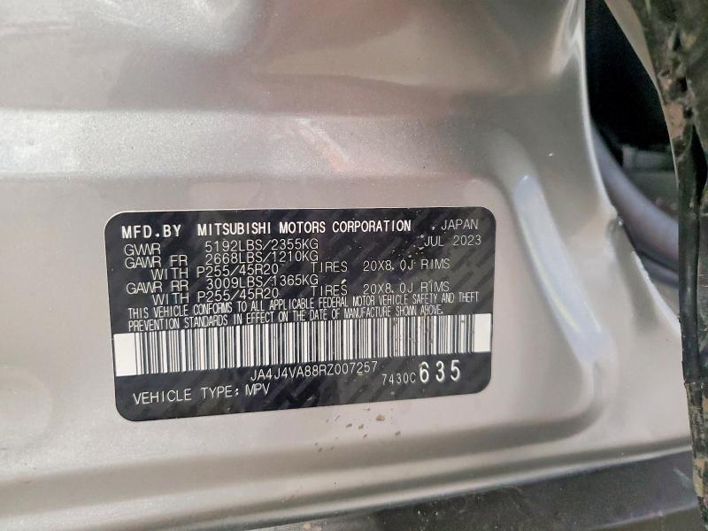 Aukcja sprzedaży 2024 Mitsubishi Outlander, vin: JA4J4VA88RZ007257, numer aukcji: 50082206