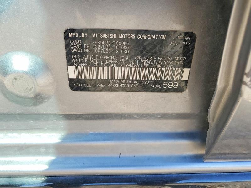 Продаж на аукціоні авто 2013 Mitsubishi Lancer, vin: JA32U2FU3DU021523, номер лоту: 48953526