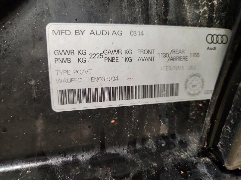 50284946 :رقم المزاد ، WAUFFCFL2EN035934 vin ، 2014 Audi A4 مزاد بيع
