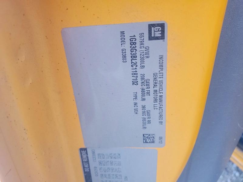Продаж на аукціоні авто 2012 Collins Bantam G3500, vin: 1GB3G3BL2C1187102, номер лоту: 47116186