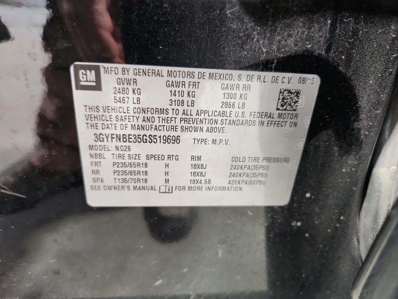 2016 Cadillac Srx მანქანა იყიდება აუქციონზე, vin: 3GYFNBE35GS519696, აუქციონის ნომერი: 47947056