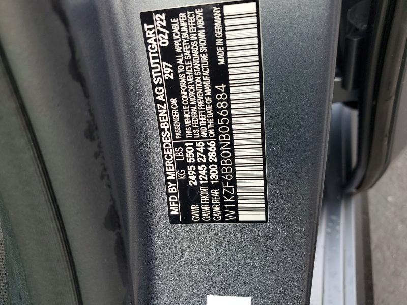 Aukcja sprzedaży 2022 Mercedes-benz E, vin: W1KZF6BB0NB056884, numer aukcji: 49588516