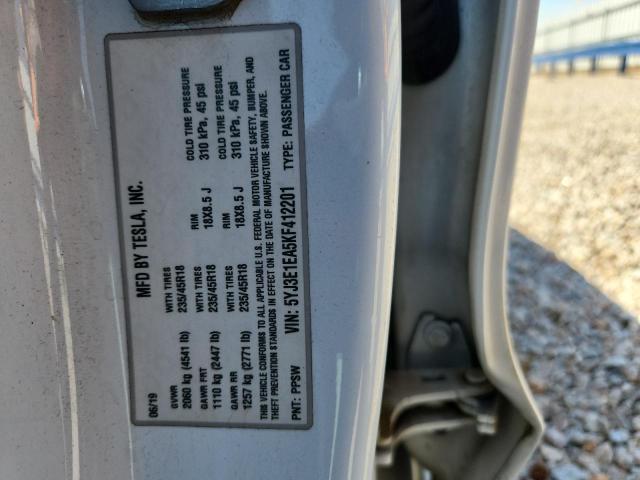 47402816 :رقم المزاد ، 5YJ3E1EA5KF412201 vin ، 2019 Tesla Model 3 مزاد بيع