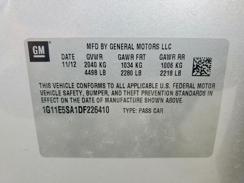 Aukcja sprzedaży 2013 Chevrolet Malibu, vin: 1G11E5SA1DF226410, numer aukcji: 49616066