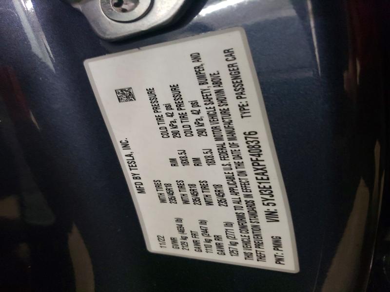 Продажа на аукционе авто 2023 Tesla Model 3, vin: 5YJ3E1EAXPF408376, номер лота: 51121786
