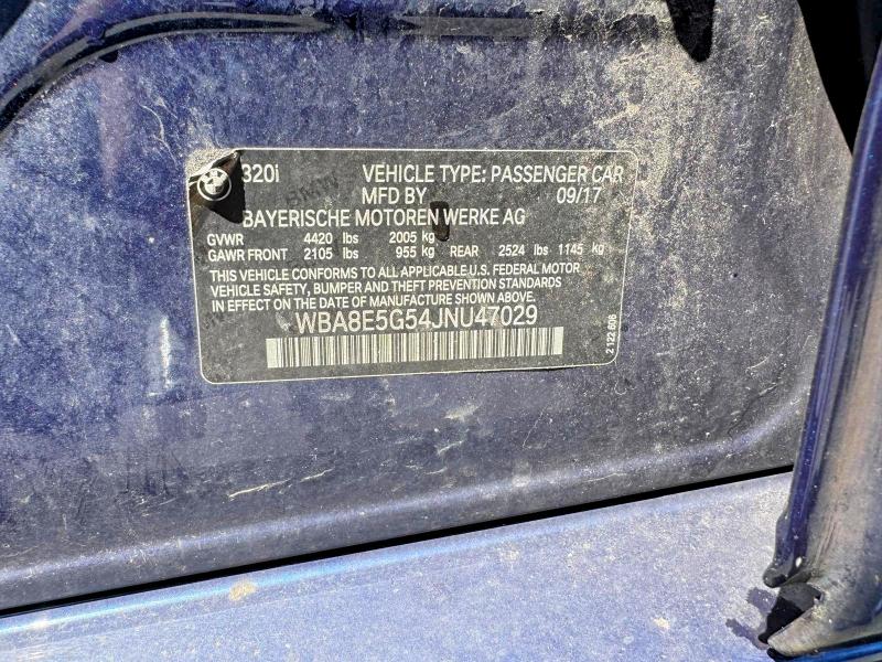 Продажа на аукционе авто 2018 Bmw 320, vin: WBA8E5G54JNU47029, номер лота: 51316746