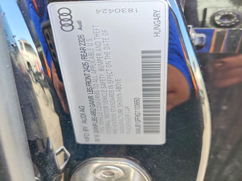 Продажа на аукционе авто 2016 Audi S3, vin: WAUB1GFFXG1103650, номер лота: 49416986