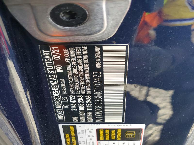 Продаж на аукціоні авто 2021 Mercedes-benz C, vin: W1KWK8DB8MG102423, номер лоту: 47985326