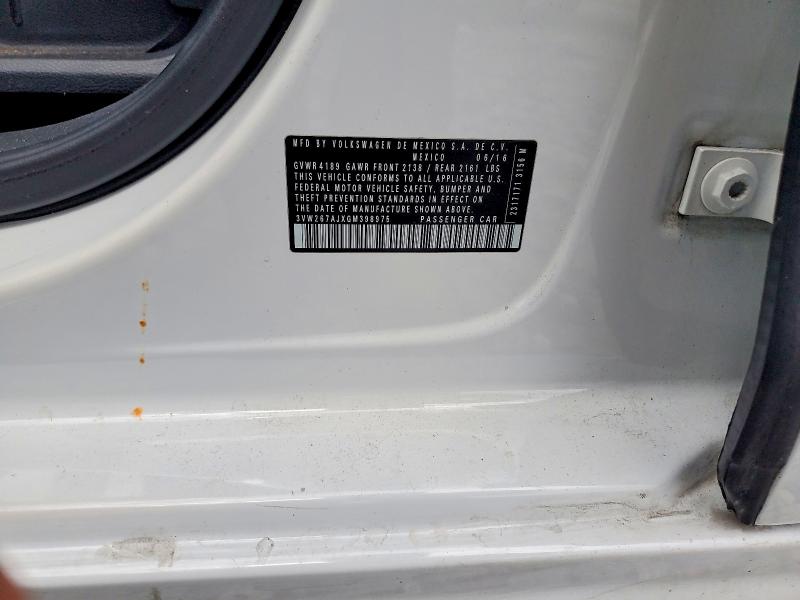 Продажа на аукционе авто 2016 Volkswagen Jetta, vin: 3VW267AJXGM398975, номер лота: 50975906