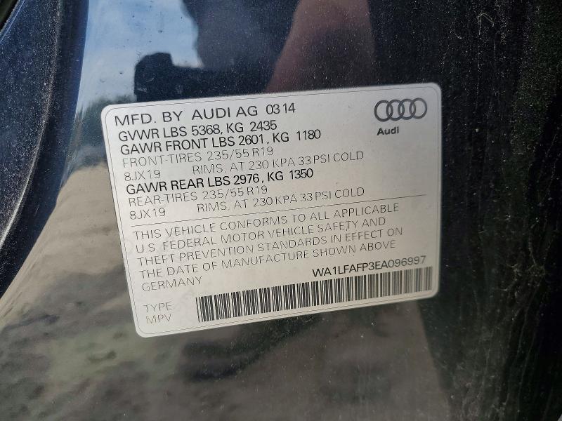 Продаж на аукціоні авто 2014 Audi Q5, vin: WA1LFAFP3EA096997, номер лоту: 49751676