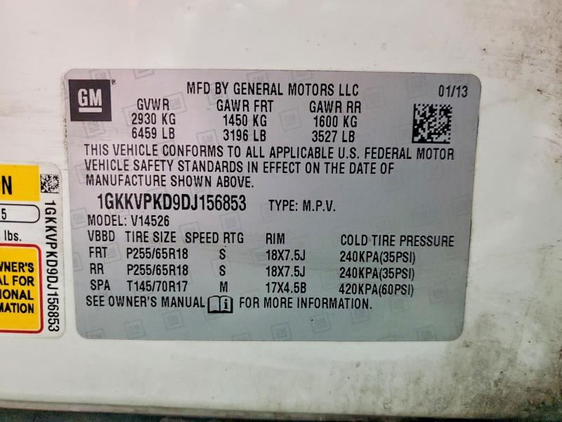 2013 Gmc Acadia მანქანა იყიდება აუქციონზე, vin: 1GKKVPKD9DJ156853, აუქციონის ნომერი: 49435736