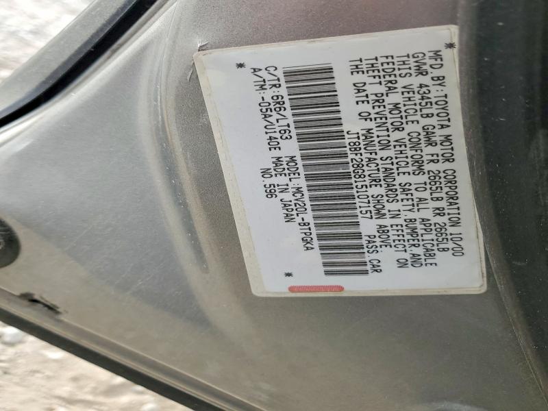 Продажа на аукционе авто 2001 Lexus Es 300, vin: JT8BF28G815107157, номер лота: 48688046