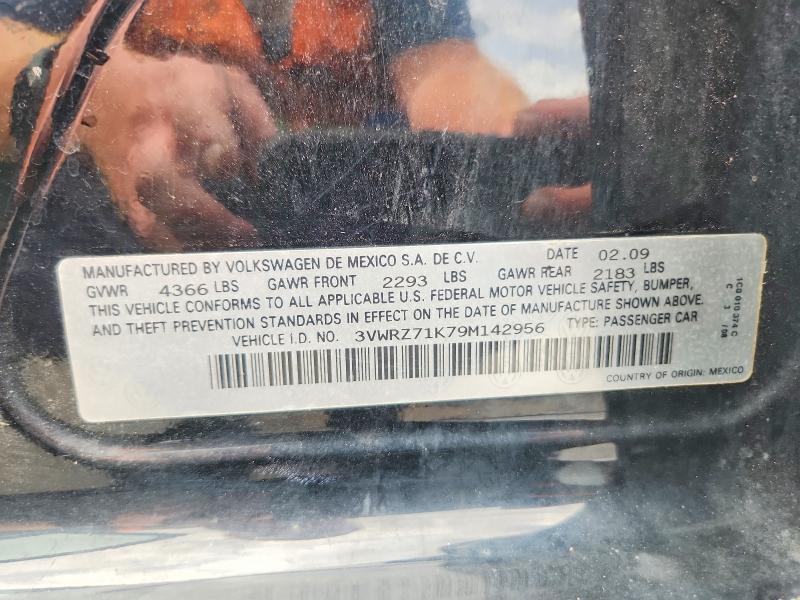 48908686 :رقم المزاد ، 3VWRZ71K79M142956 vin ، 2009 Volkswagen Jetta مزاد بيع