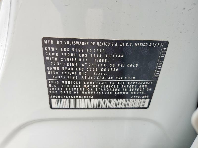 45974686 :رقم المزاد ، 3VVRB7AX5RM080364 vin ، 2024 Volkswagen Tiguan مزاد بيع