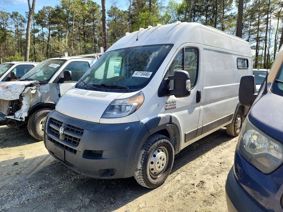 47716446 :رقم المزاد ، 3C6TRVBG9HE532660 vin ، 2017 Ram Promaster 1500 مزاد بيع