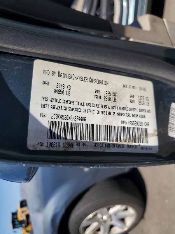 51009826 :رقم المزاد ، 2C3KA53GX6H274486 vin ، 2006 Chrysler 300 مزاد بيع